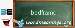 WordMeaning blackboard for bedframe